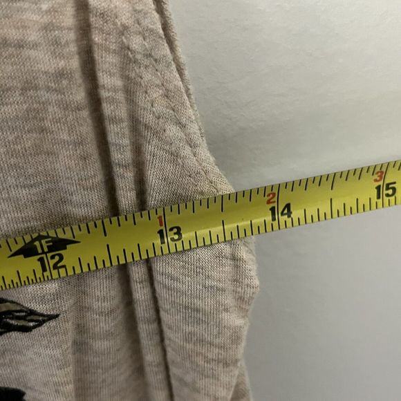 Dirtee Laundry Sleeveless Tank Top Dream Love Inspire Beige Tan Tie Front Small - Picture 7 of 8